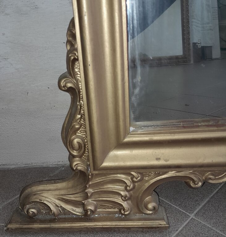 5403950 Specchio antico dorato con