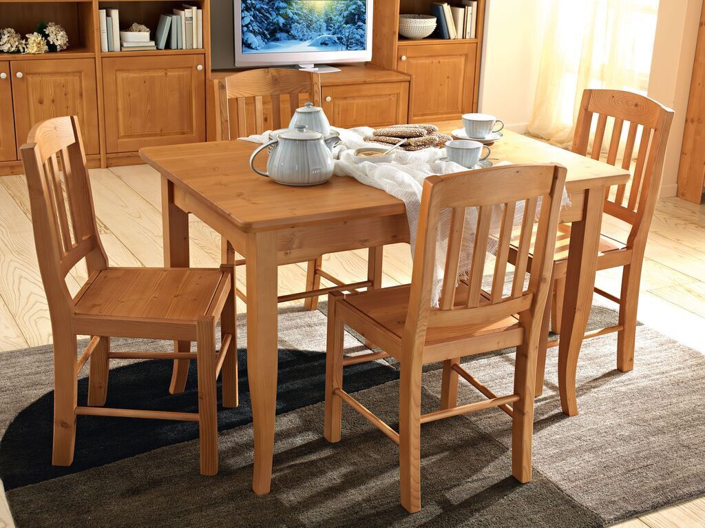 5405514 Tavolo classico abete con sedia