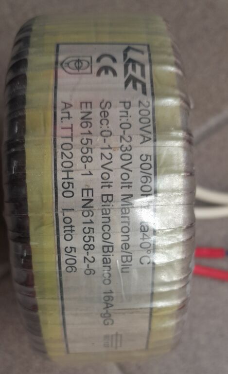 5376067 Trasformatore 220v - 12v sec.