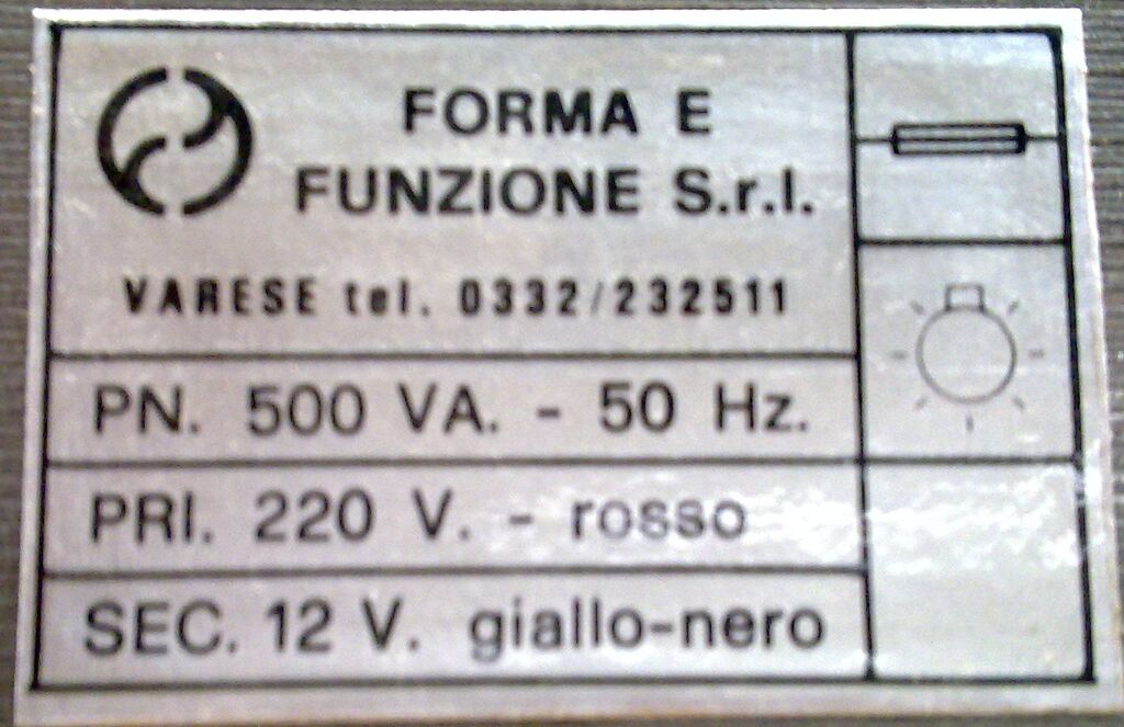 5376069 Trasformatore 220v - 12v sec.