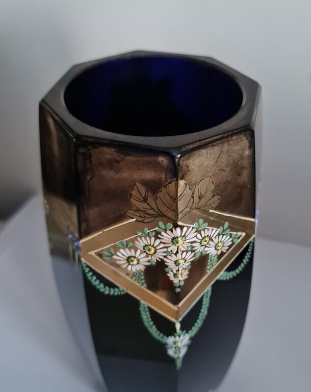 5410862 Vaso in vetro blu cobalto con