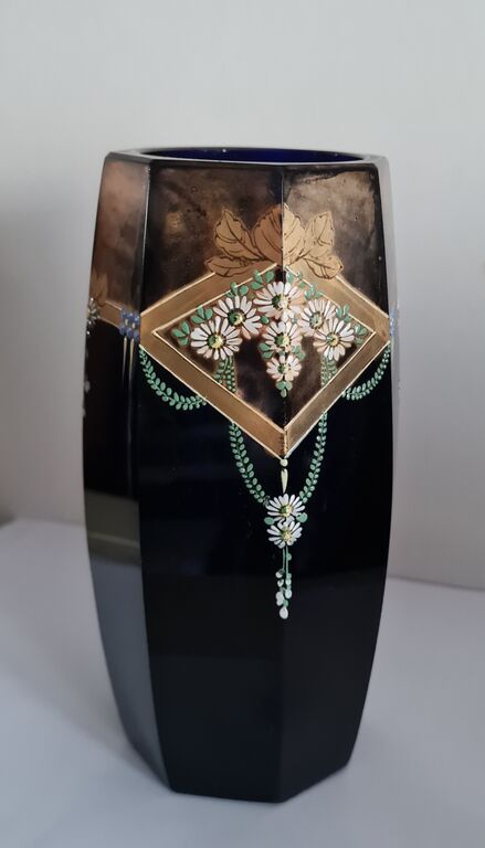 5410864 Vaso in vetro blu cobalto con