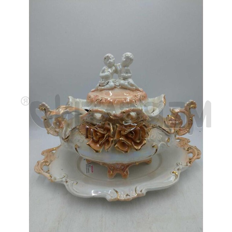 5053414 Zuppiera ceramica capodimonte